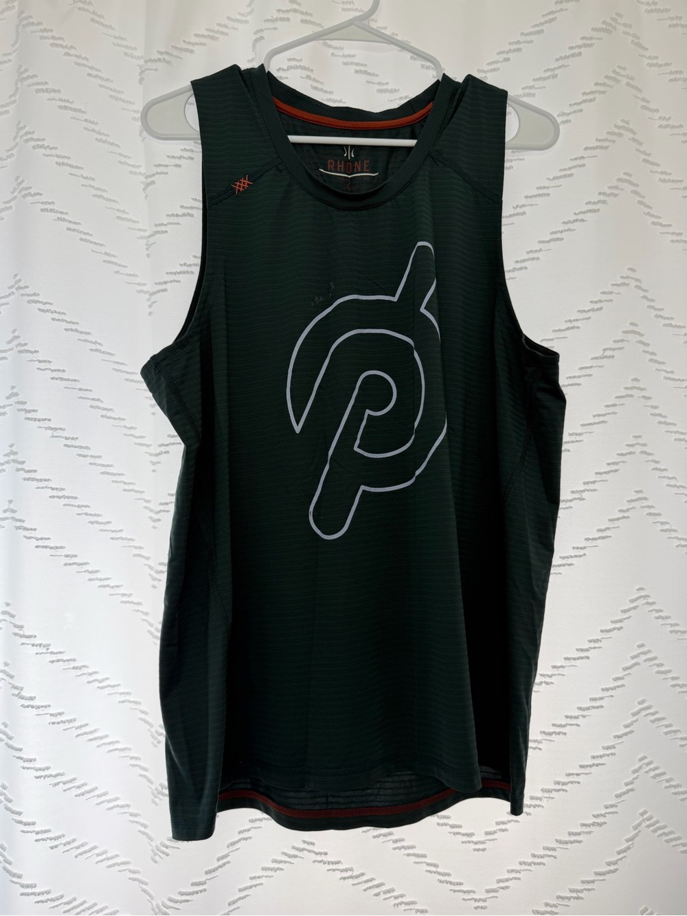 Rhone Olive and Coral Performance Tank